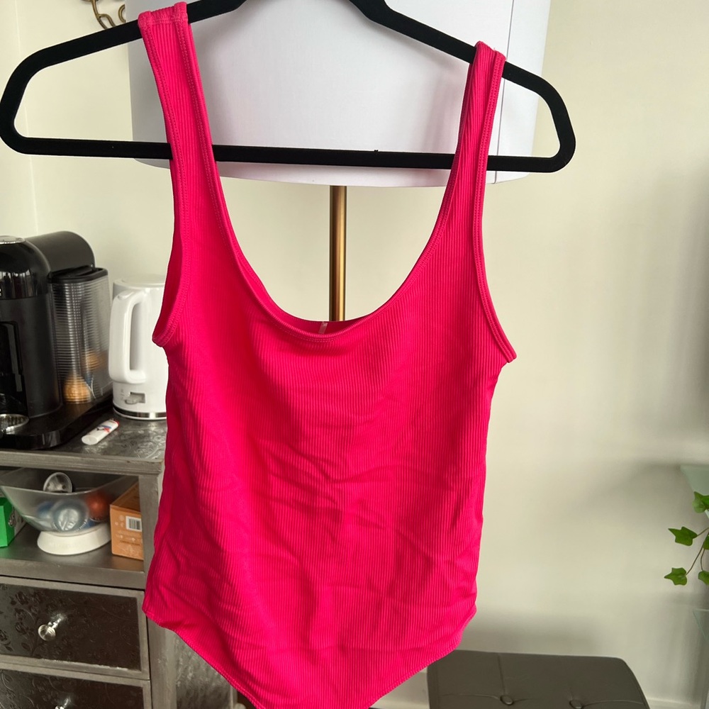 Dynamite hot pink tank bodysuit (M) - never worn